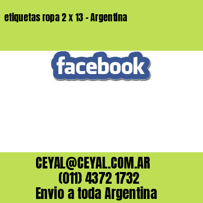 etiquetas ropa 2 x 13 – Argentina