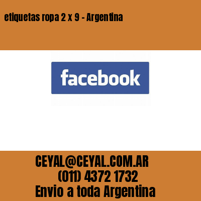 etiquetas ropa 2 x 9 – Argentina