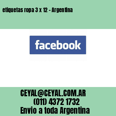 etiquetas ropa 3 x 12 – Argentina