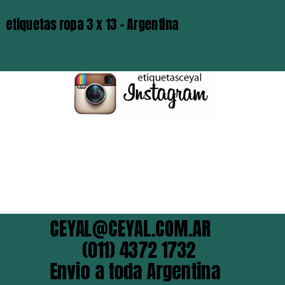 etiquetas ropa 3 x 13 – Argentina