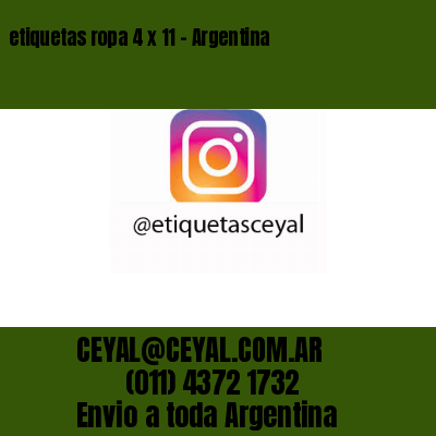 etiquetas ropa 4 x 11 – Argentina
