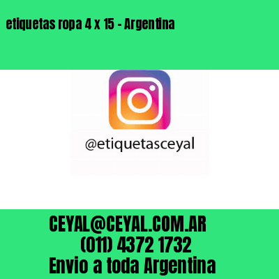 etiquetas ropa 4 x 15 – Argentina