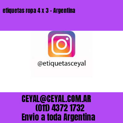etiquetas ropa 4 x 3 – Argentina