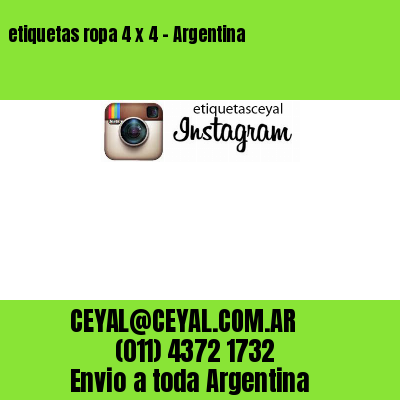 etiquetas ropa 4 x 4 – Argentina
