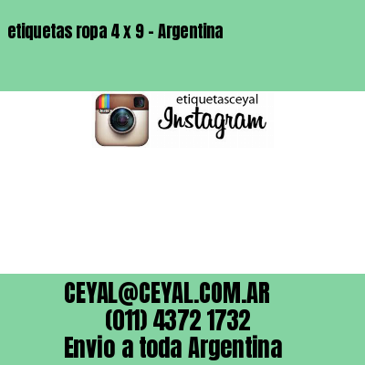 etiquetas ropa 4 x 9 – Argentina