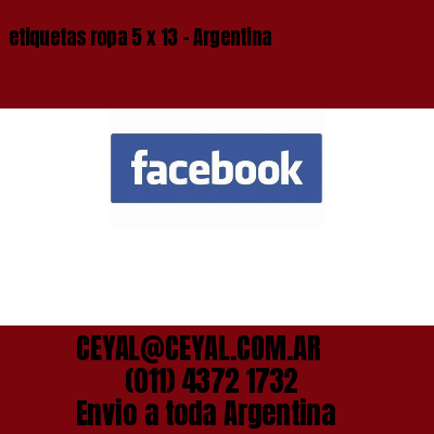 etiquetas ropa 5 x 13 – Argentina