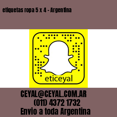 etiquetas ropa 5 x 4 – Argentina
