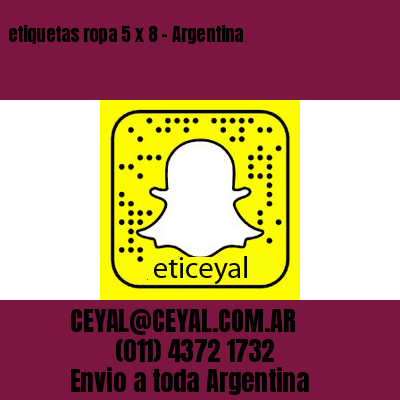etiquetas ropa 5 x 8 – Argentina