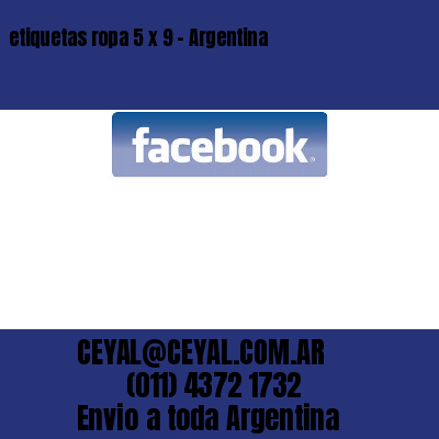 etiquetas ropa 5 x 9 – Argentina