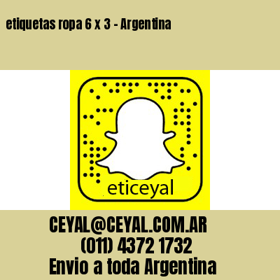 etiquetas ropa 6 x 3 – Argentina