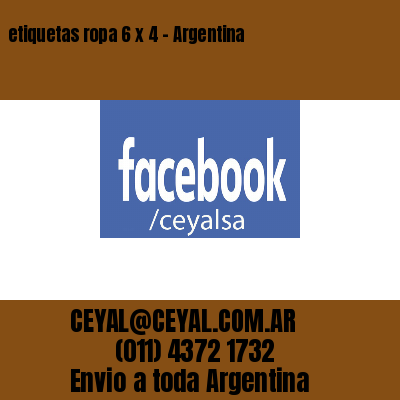 etiquetas ropa 6 x 4 – Argentina