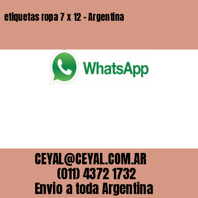 etiquetas ropa 7 x 12 – Argentina
