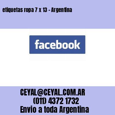 etiquetas ropa 7 x 13 – Argentina