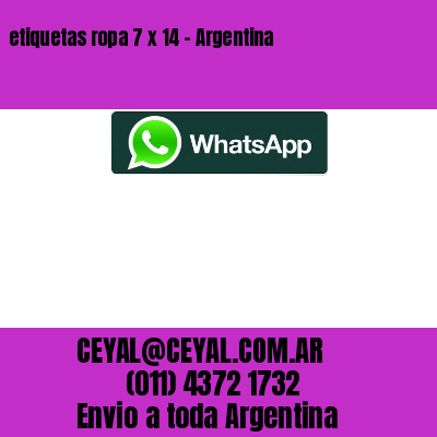 etiquetas ropa 7 x 14 – Argentina