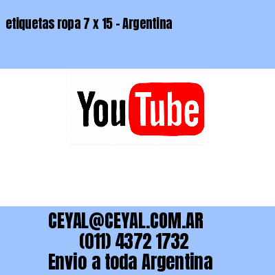 etiquetas ropa 7 x 15 – Argentina