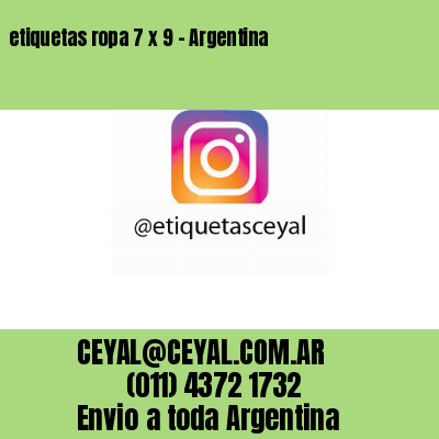 etiquetas ropa 7 x 9 – Argentina