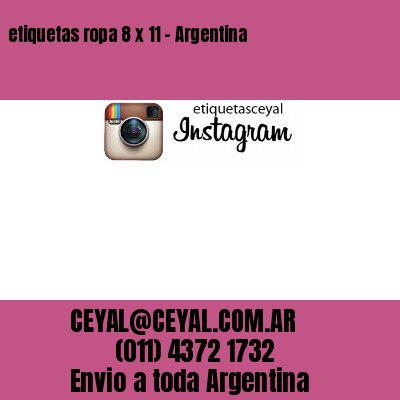 etiquetas ropa 8 x 11 – Argentina