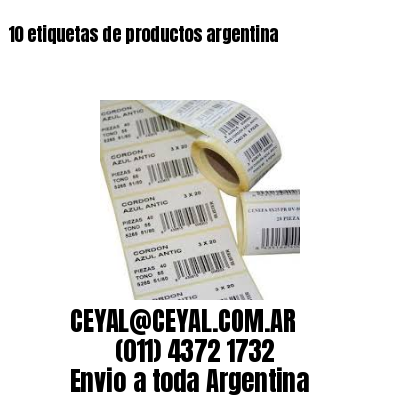 10 etiquetas de productos argentina