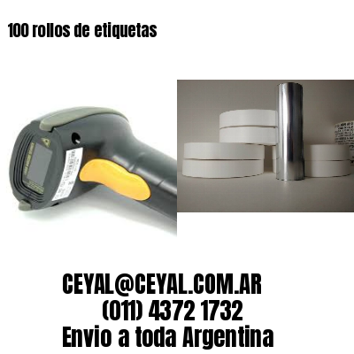100 rollos de etiquetas