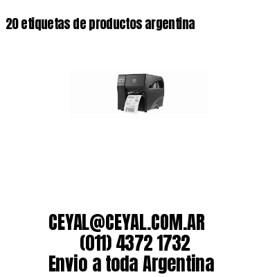 20 etiquetas de productos argentina