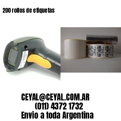 200 rollos de etiquetas