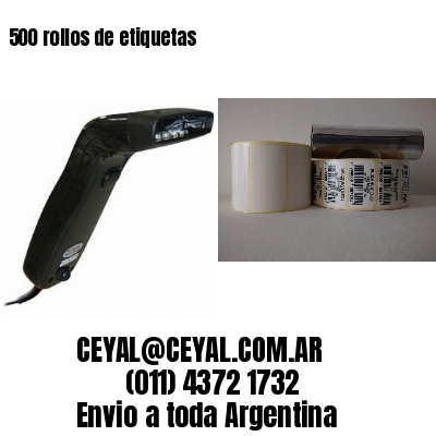 500 rollos de etiquetas