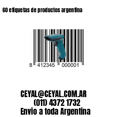 60 etiquetas de productos argentina