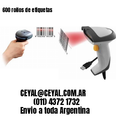 600 rollos de etiquetas