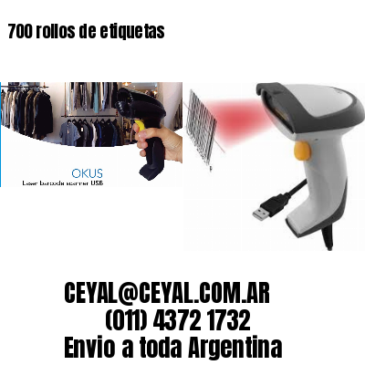 700 rollos de etiquetas