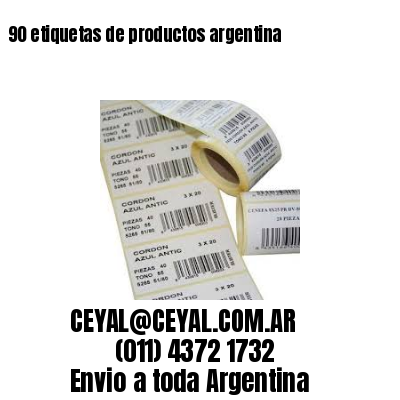90 etiquetas de productos argentina