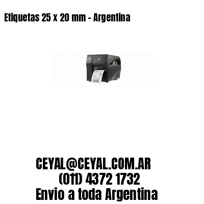 Etiquetas 25 x 20 mm – Argentina