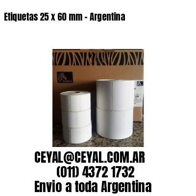 Etiquetas 25 x 60 mm – Argentina