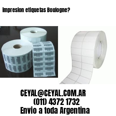 impresion etiquetas Boulogne?