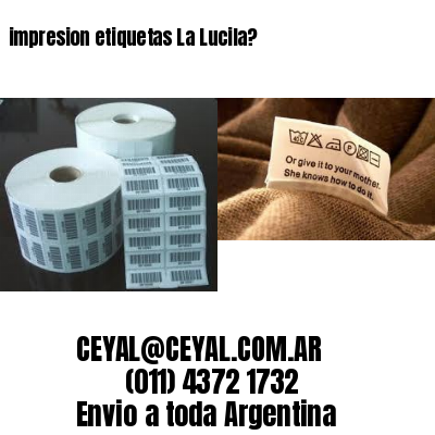 impresion etiquetas La Lucila?