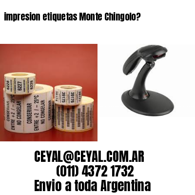 impresion etiquetas Monte Chingolo?
