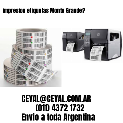 impresion etiquetas Monte Grande?