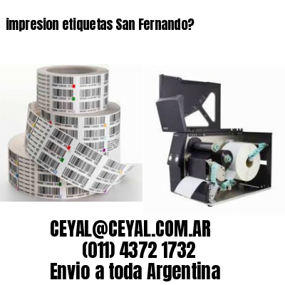 impresion etiquetas San Fernando?