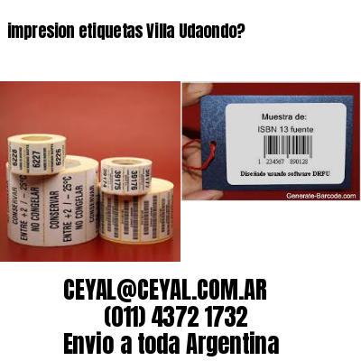 impresion etiquetas Villa Udaondo?