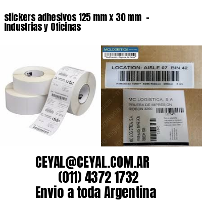 stickers adhesivos 125 mm x 30 mm  – Industrias y Oficinas