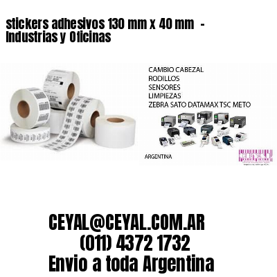 stickers adhesivos 130 mm x 40 mm  – Industrias y Oficinas