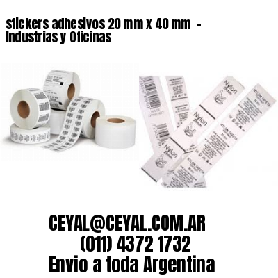 stickers adhesivos 20 mm x 40 mm  – Industrias y Oficinas