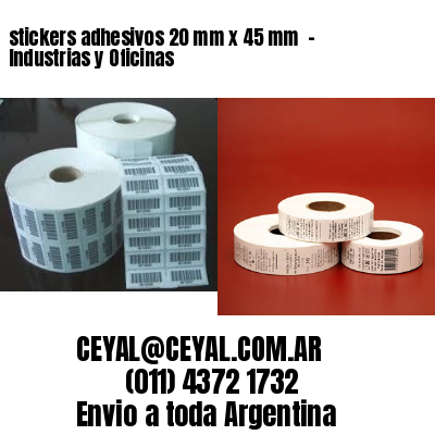 stickers adhesivos 20 mm x 45 mm  – Industrias y Oficinas