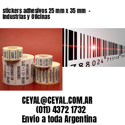 stickers adhesivos 25 mm x 35 mm  – Industrias y Oficinas