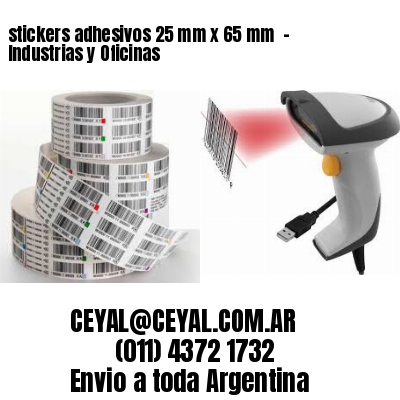 stickers adhesivos 25 mm x 65 mm  – Industrias y Oficinas