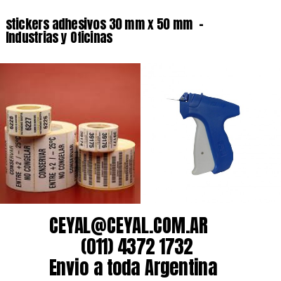 stickers adhesivos 30 mm x 50 mm  – Industrias y Oficinas