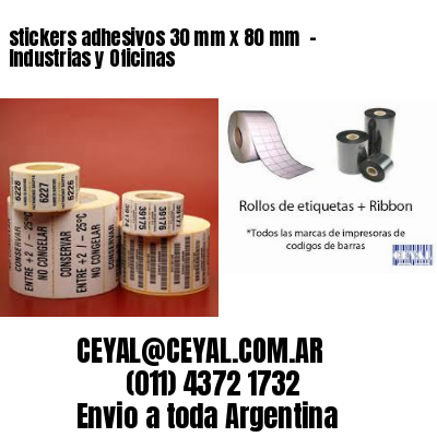 stickers adhesivos 30 mm x 80 mm  – Industrias y Oficinas