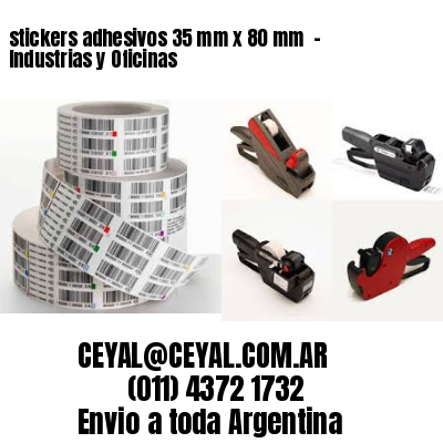 stickers adhesivos 35 mm x 80 mm  – Industrias y Oficinas
