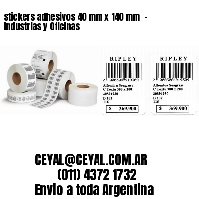 stickers adhesivos 40 mm x 140 mm  – Industrias y Oficinas