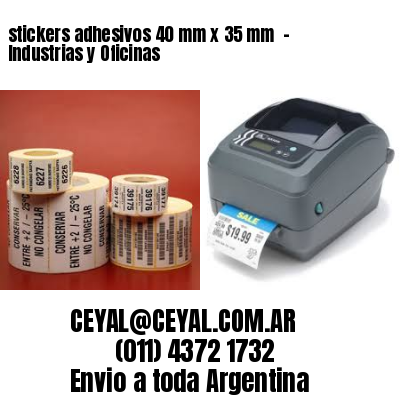 stickers adhesivos 40 mm x 35 mm  – Industrias y Oficinas