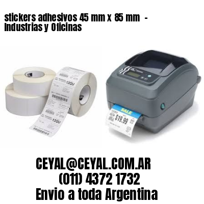 stickers adhesivos 45 mm x 85 mm  – Industrias y Oficinas